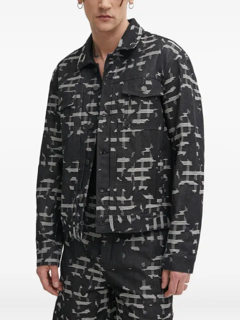 IRO Yanis patterned shirt jacket Black MP137YANIS1
