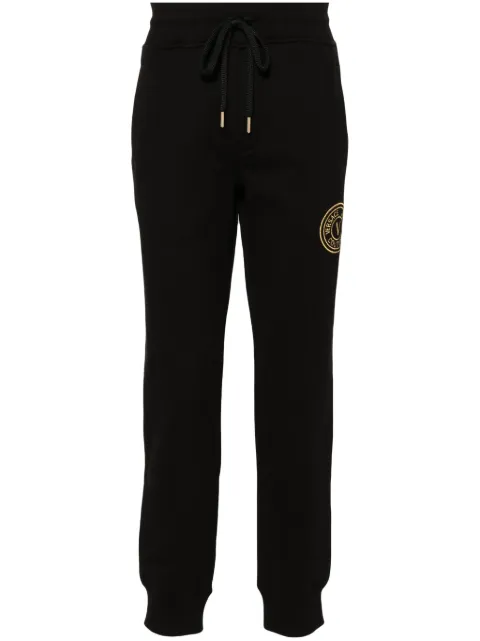 Versace Jeans Couture logo-embroidered cotton track pants Black 77GAAT00CF00T