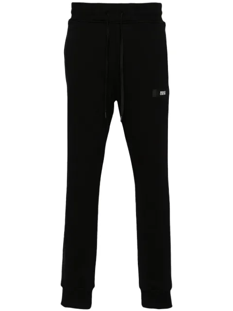 Versace Jeans Couture logo-patch cotton track pants Black 77GAA3B0F0002