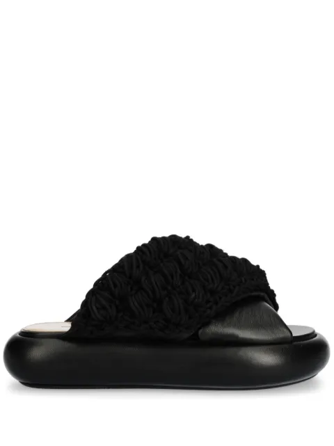 JW Anderson Crochet Twister slides Black ANW42027A