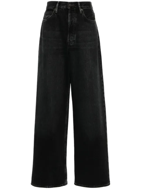 Acne Studios low-rise wide-leg jeans Black A00489