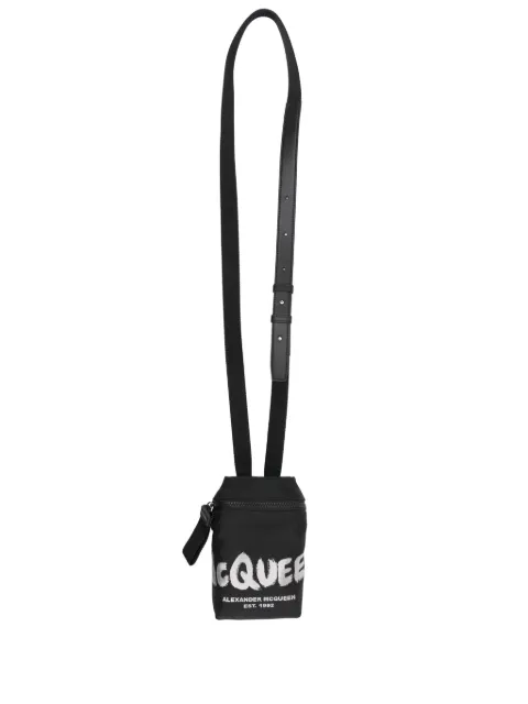 Alexander McQueen logo-print phone pouch Black 7917751AAS3