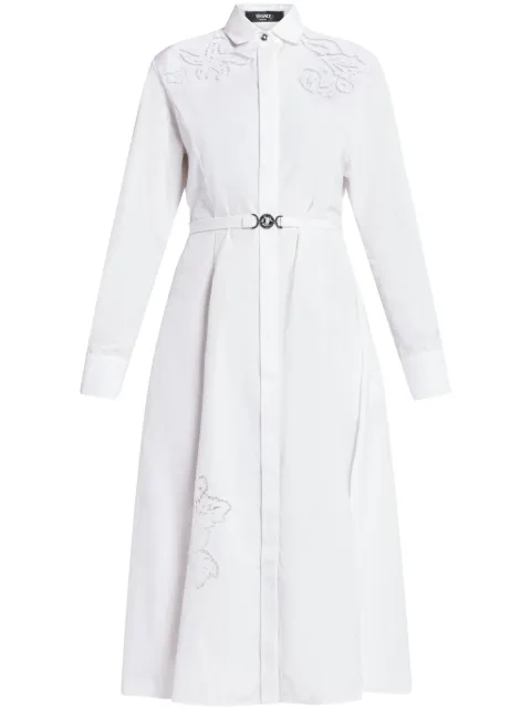 Versace Sangallo embroidered shirt dress White 10164141A11467