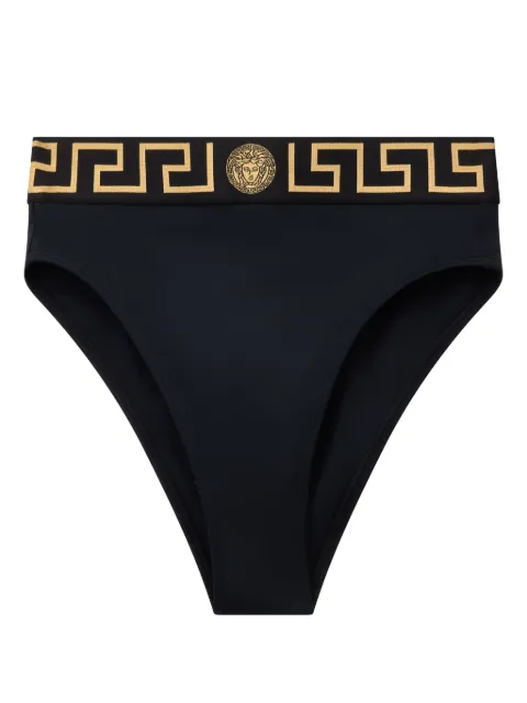 Versace econyl® high waist bikini bottoms Black ABD010951A11119
