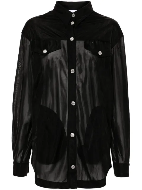 MOSCHINO JEANS semi-sheer shirt Black A02033266