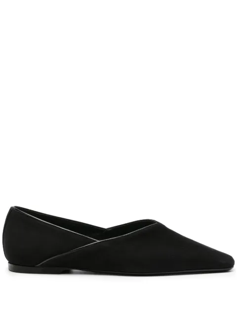 TOTEME Everyday suede loafers Black 243WAS2759LE0071001