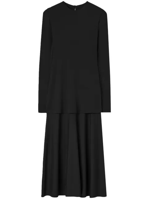 Jil Sander layered-design midi dress Black J04CT0110J65016