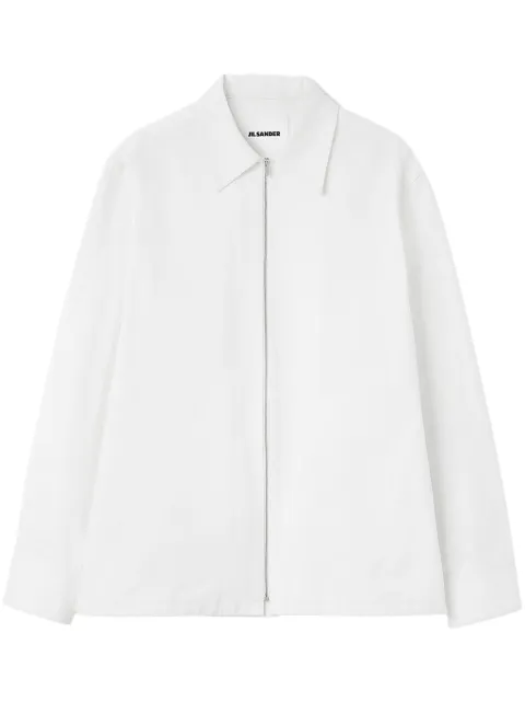 Jil Sander zip-up cotton shirt White J22DL0249J45254