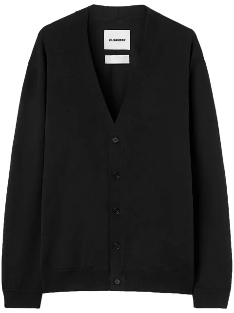 Jil Sander V-neck wool cardigan Black J23HP0001