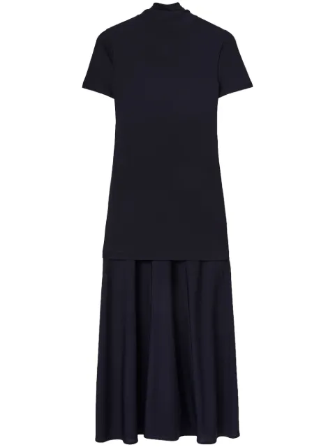 Jil Sander layered-design midi dress Blue J04CT0111J65016