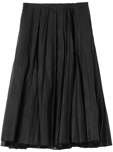 Jil Sander A-line pleated skirt Black J01MA0144J45014