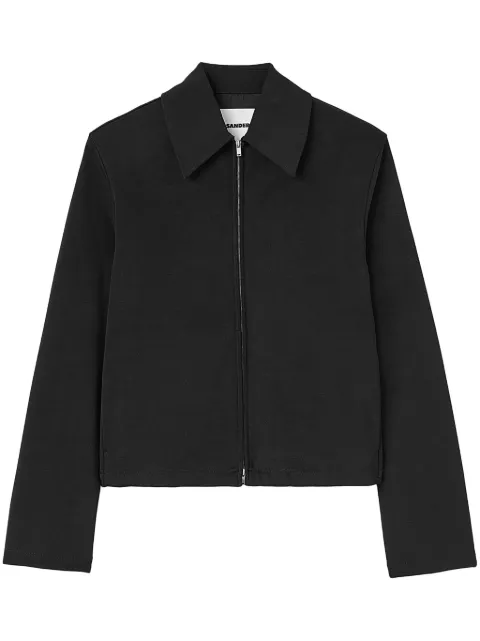 Jil Sander zip-up shirt jacket Black J02BN0180J20053