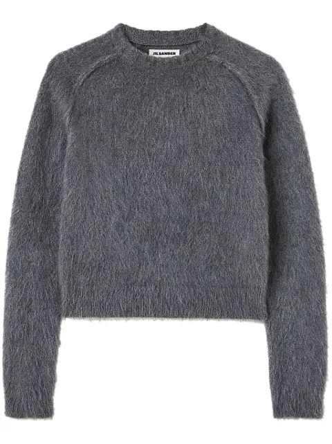 Jil Sander brushed-finish crew-neck jumper Grey J02GP0185J14727