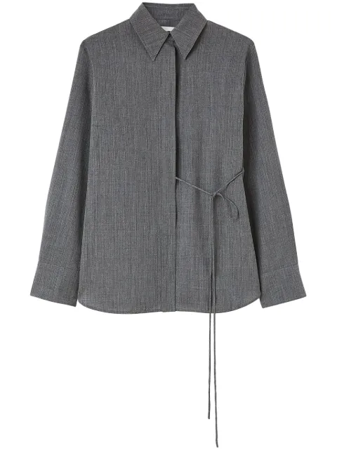 Jil Sander wrap wool shirt Grey J02DL0154J40171
