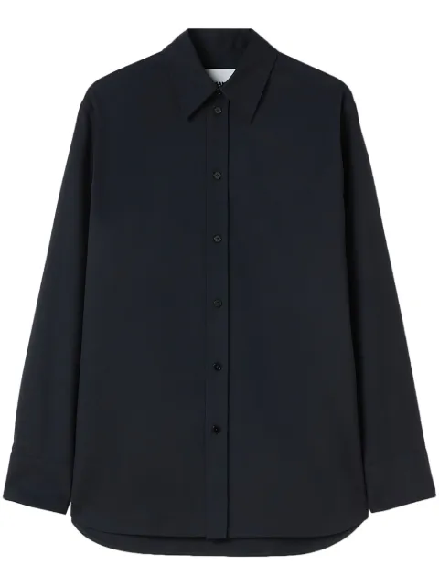 Jil Sander long-sleeve wool shirt Blue J23DL0001J40159