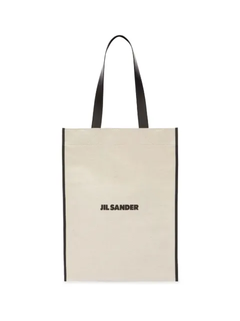 Jil Sander flat shopper medium tote bag White J26WC0018P7060