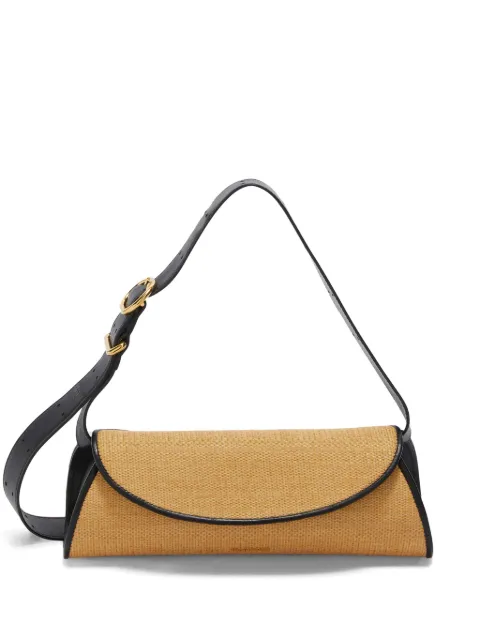 Jil Sander small Cannolo interwoven raffia shoulder bag White J07WG0084P7114