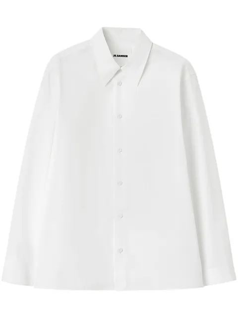 Jil Sander long-sleeved cotton shirt White J22DL0242J45002