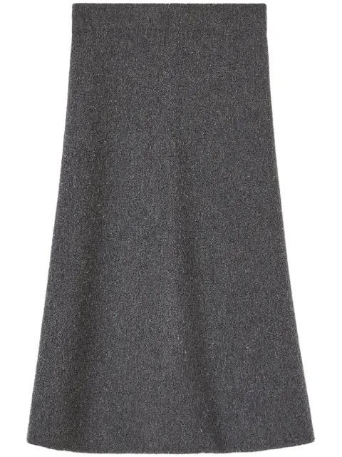 Jil Sander wool A-line midi skirt Grey J02MA0248J14506