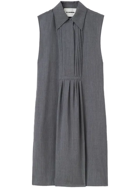 Jil Sander straight-point collar wool dress Grey J02CT0399J40171