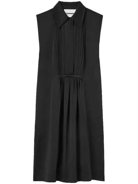 Jil Sander classic-collar satin-finish dress Black J02CT0399J76018