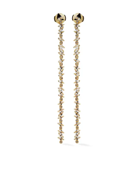 Lark & Berry 14kt yellow gold Veto sapphire and diamond drop earrings Yellow LBDJ1932S