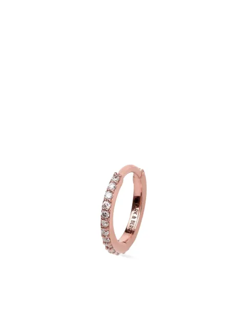 Lark & Berry 14kt rose gold large Modernist diamond hoop Pink LBDJ09210