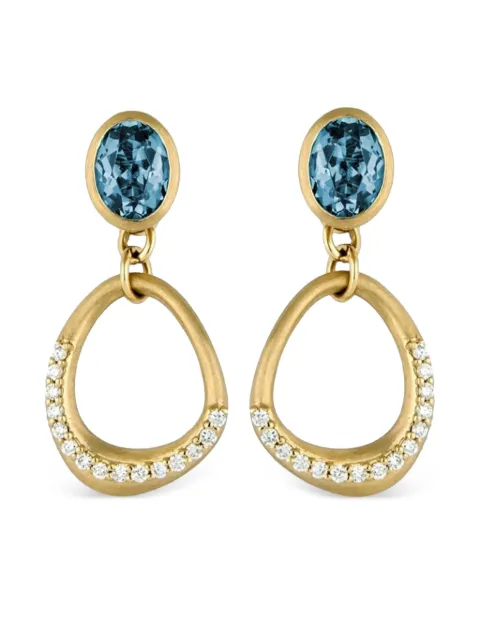 Lark & Berry 14kt yellow gold Dune diamond drop earrings Gold LBDJ003