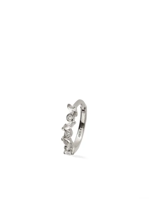 Lark & Berry 14kt white gold large Veto diamond and sapphire hoop earring Silver LBDJ08510