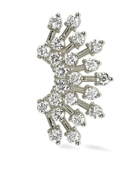 Lark & Berry 14kt white gold Sun Rays Tiara diamond stud Silver LBP2316