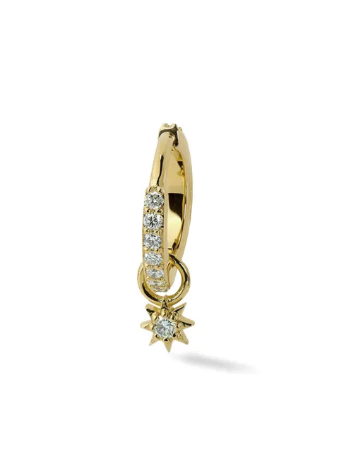 Lark & Berry 14kt yellow gold Modernist diamond pavé hoop earring Yellow LB19018