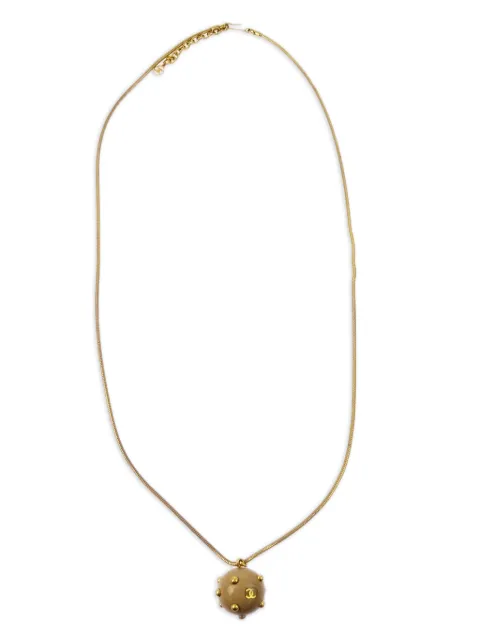 CHANEL Pre-Owned 1990-2000 ball pendant necklace Gold NC161243