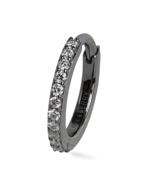 Lark & Berry large Modernist diamond hoop earring Black LBDJ09210