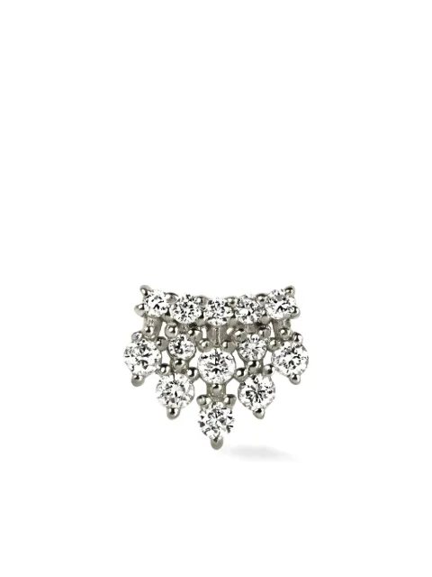 Lark & Berry 14kt white gold Royal Crown diamond stud earring White LBP2322
