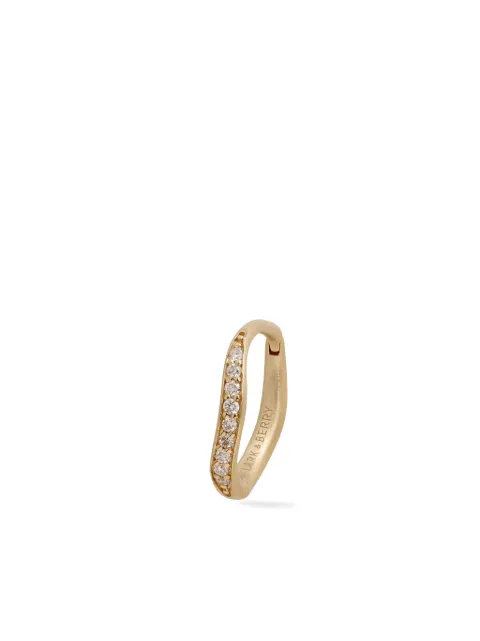 Lark & Berry 14kt yellow gold large Dune diamond hoop earring Gold LBDJ084B