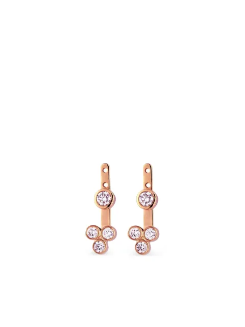 Lark & Berry 14kt rose gold Trinity diamond earrings Pink LBSF027