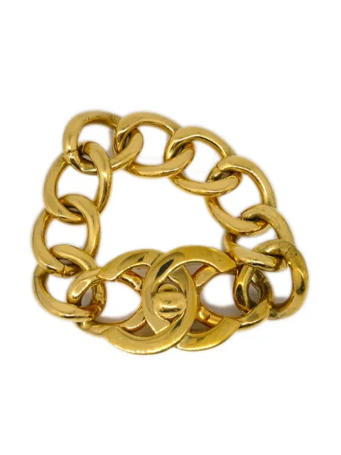 CHANEL Pre-Owned 1995 CC turn-lock bracelet Gold BR95A