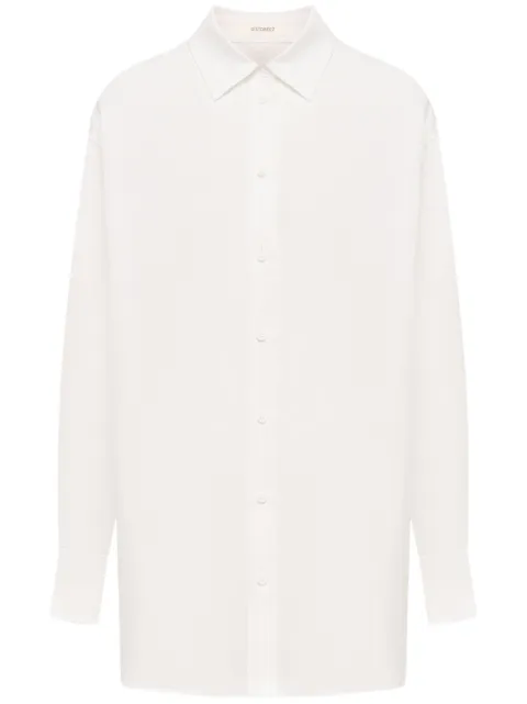 12 STOREEZ button-up linen shirt White 125937