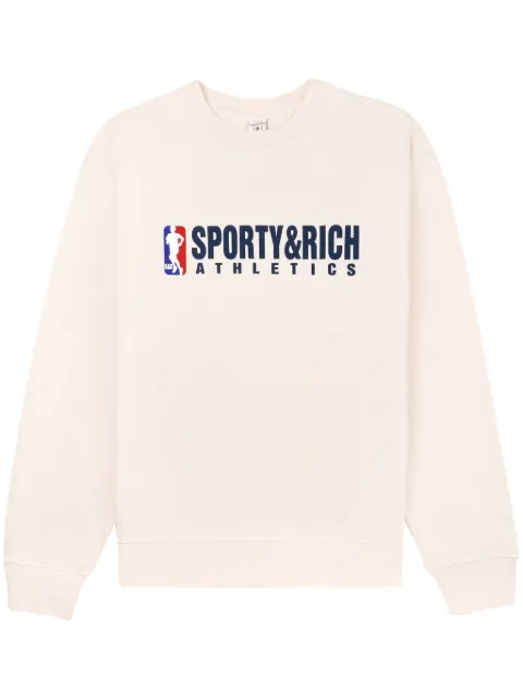 Sporty & Rich Team crew-neck cotton sweatshirt White WS067S410TC