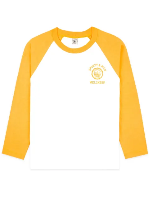 Sporty & Rich Emblem Baseball cotton T-shirt White TO045S410EW