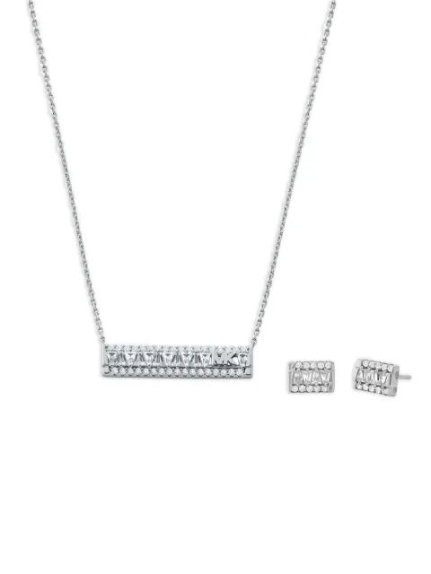 Michael Kors rectangular jewellery set Silver MKC1688SET