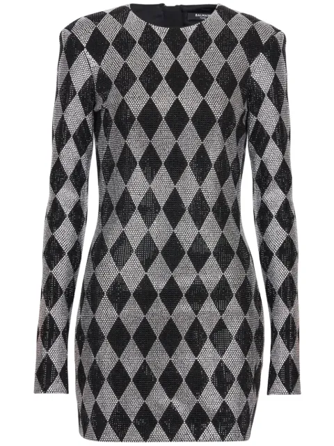 Balmain crystal-embellished minidress Black DF1R9343PC42