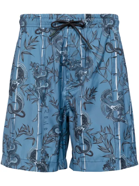 Maharishi Dragon Bamboo swim shorts Blue 1272DRAGONBAMBOOBLU