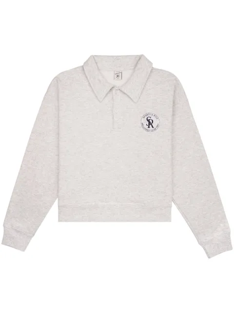 Sporty & Rich S&R cotton polo top Grey WS068S410SH