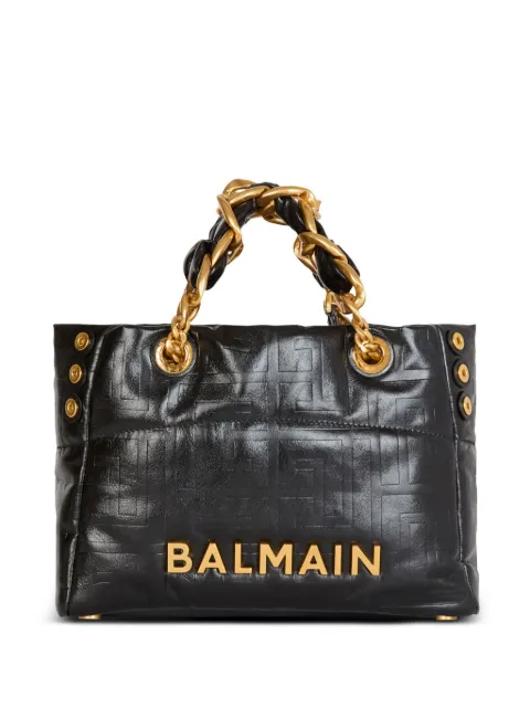 Balmain small 1945 Monogram handbag Black DN1FD871LETF