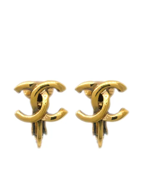 CHANEL Pre-Owned 1990-2000s CC clip-on earrings Gold ER233