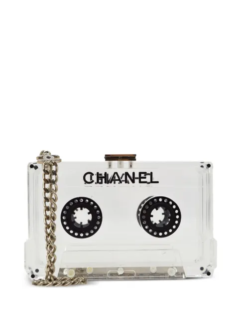 CHANEL Pre-Owned 2004 Cassette Tape clutch bag White 04P