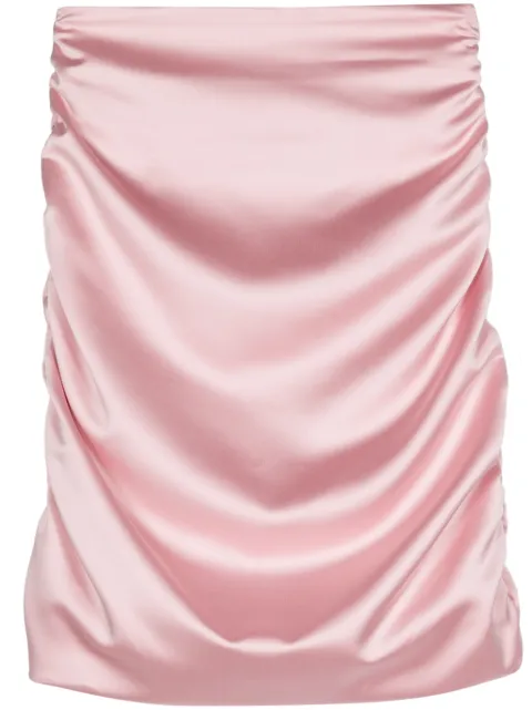 Fiorucci ruched-detail satin skirt Pink W01FPBSK037SA02PN02