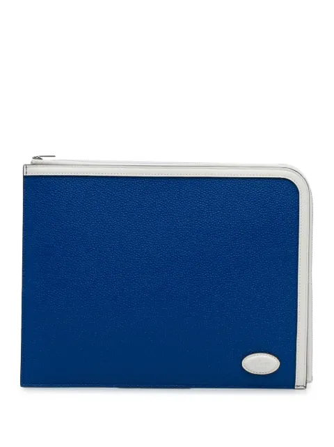 Mulberry Pre-Owned 2015-2023 X Richard Malone Zip clutch bag Blue LMVQY7LIHPTN1UEX