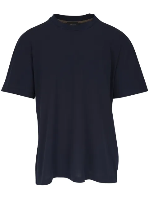 Brioni Cotton Logo T-Shirt Blue OA6134100NAVY